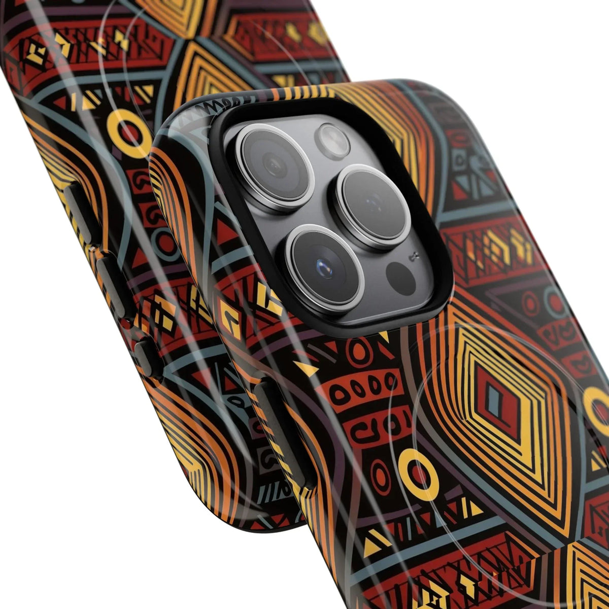Tribal Geometric Tough Magnetic Phone Case - DiwaKi