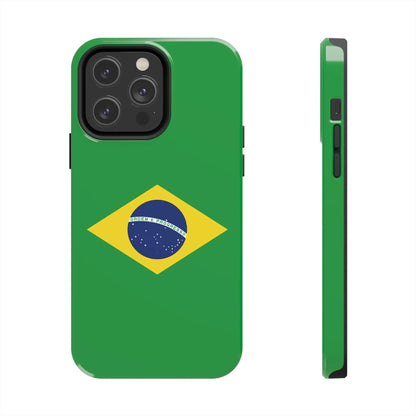 Brazil Flag Tough Phone Case — Protective Patriotic Phone Cover - DiwaKi