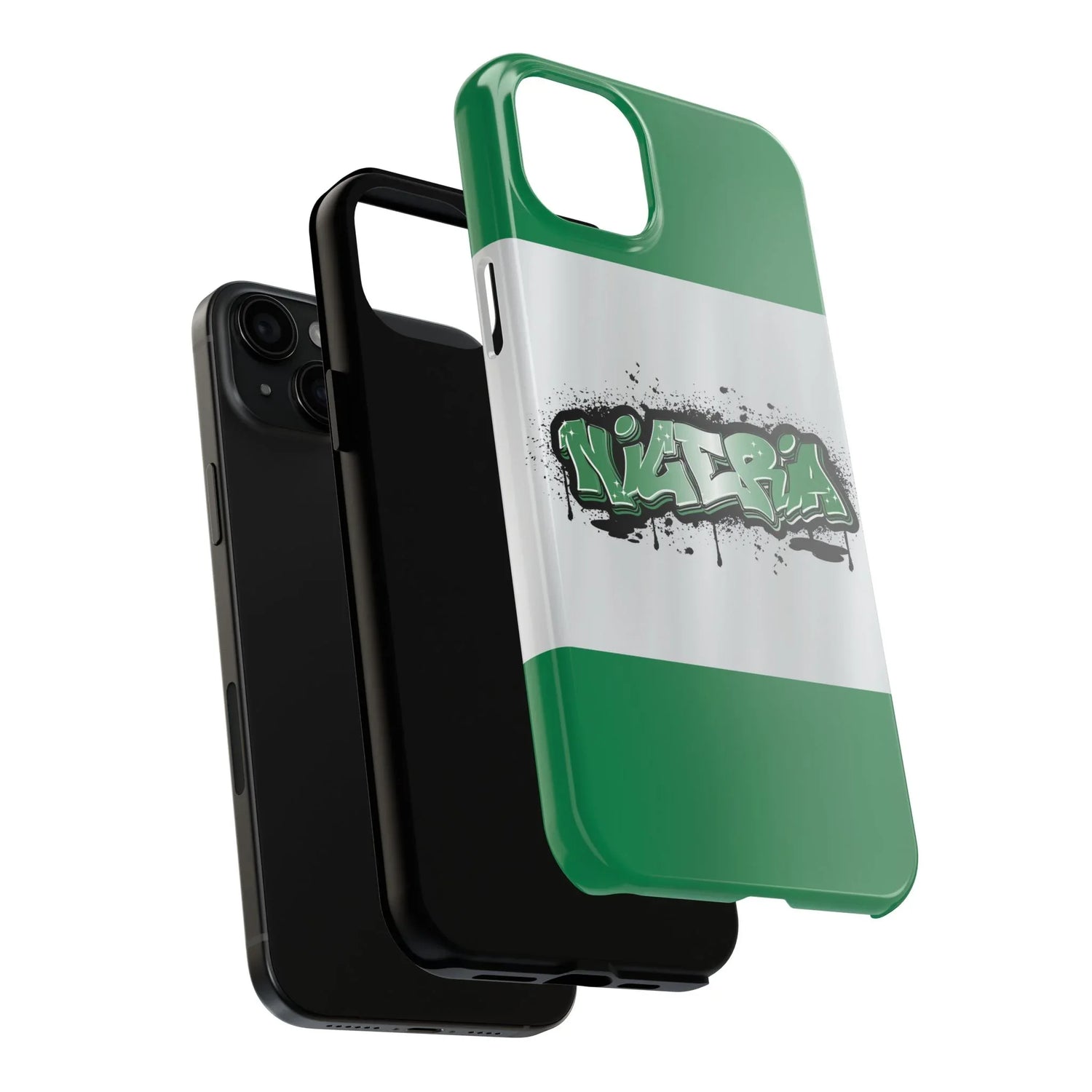 Tough Phone Case — Nigeria Flag Graffiti Design - DiwaKi
