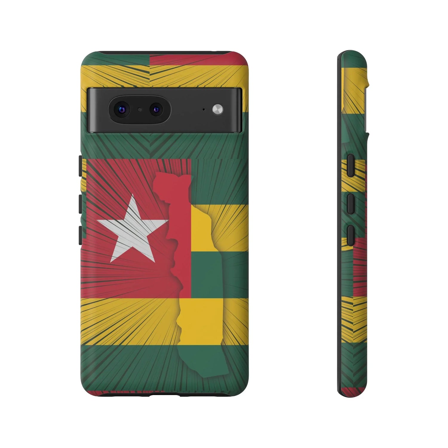Togo Flag Tough Phone Case – Protective Stripe Design - DiwaKi