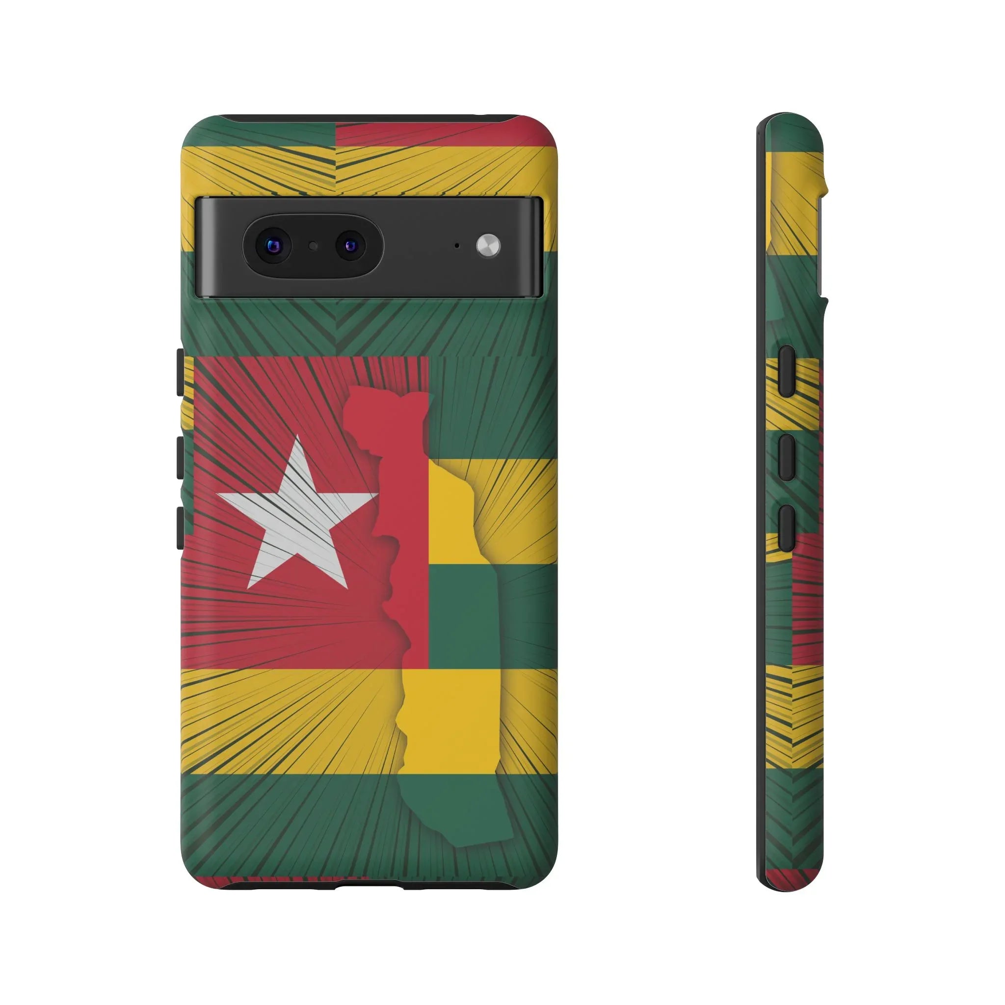 Togo Flag Tough Phone Case – Protective Stripe Design - DiwaKi