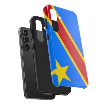 Democratic Republic of Congo Flag Tough Phone Case — Durable Protective Cover - DiwaKi