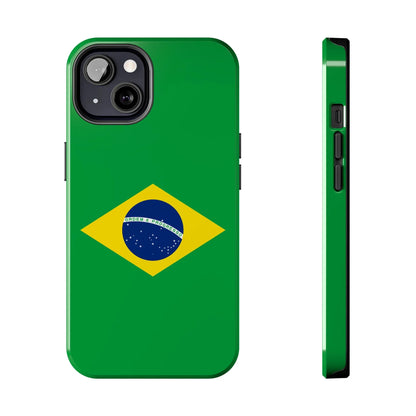 Brazil Flag Tough Phone Case — Protective Patriotic Phone Cover - DiwaKi