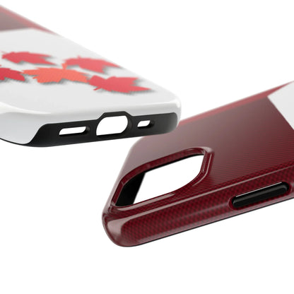 Canada Autumn Maple Tough Phone Case — Red &amp; White Protective Fall Design - DiwaKi