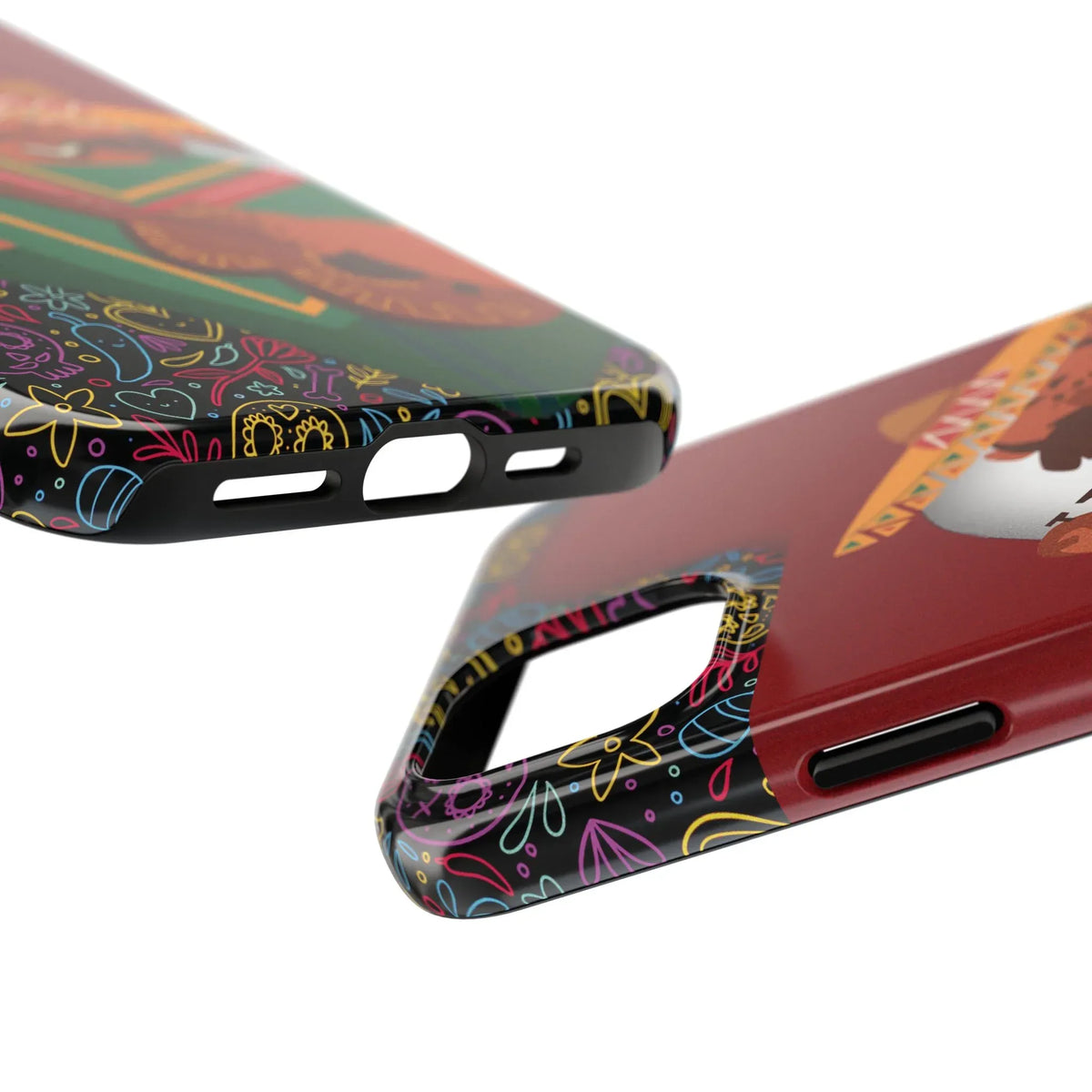 Mexico Mariachi Guitarist Tough Phone Case — Colorful Mexican Folk Art iPhone Cover - DiwaKi