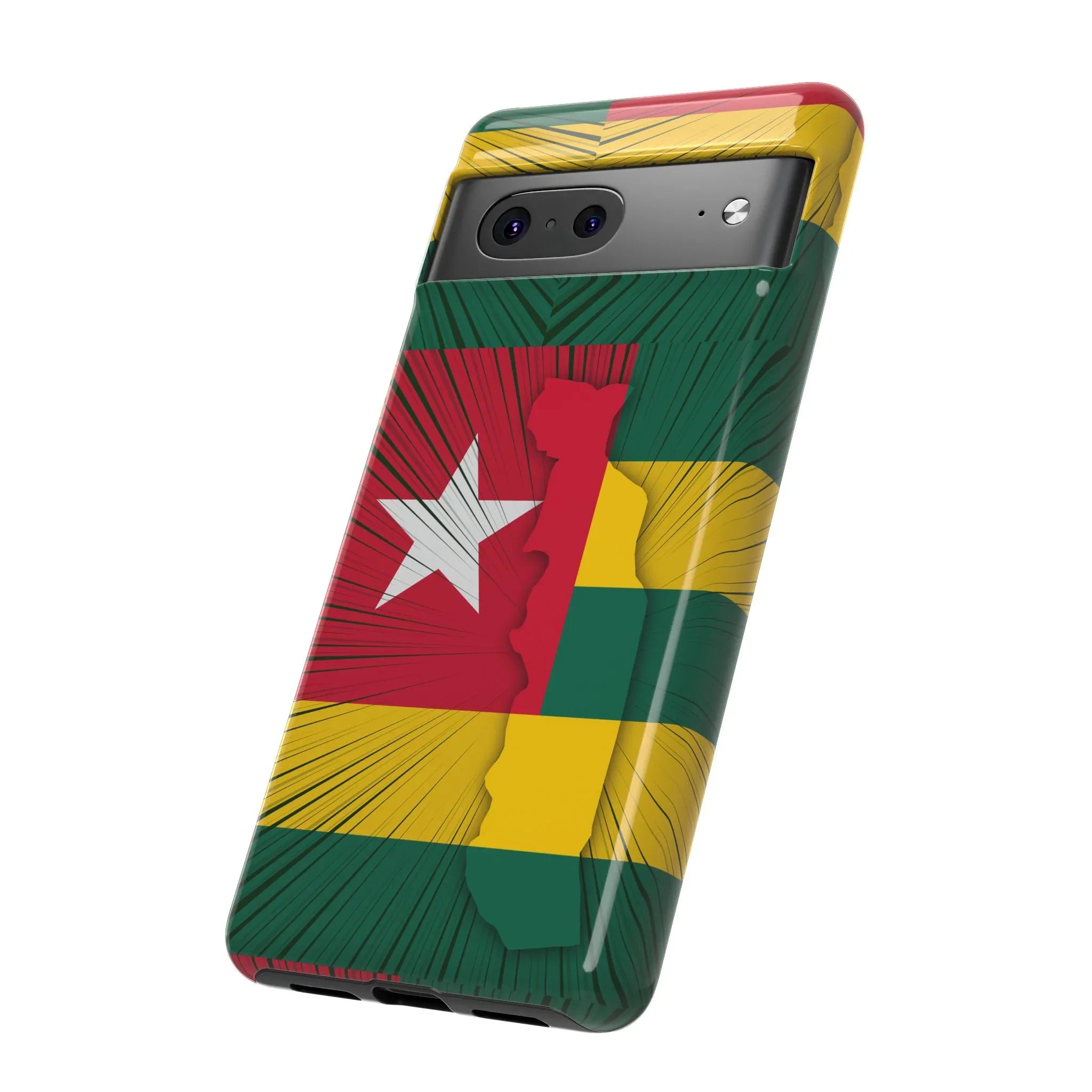 Togo Flag Tough Phone Case – Protective Stripe Design - DiwaKi