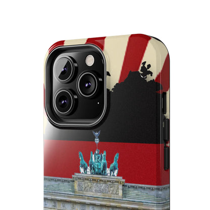 German Flag Brandenburger Gate Tough Phone Case – Berlin Landmark Protective Cover - DiwaKi