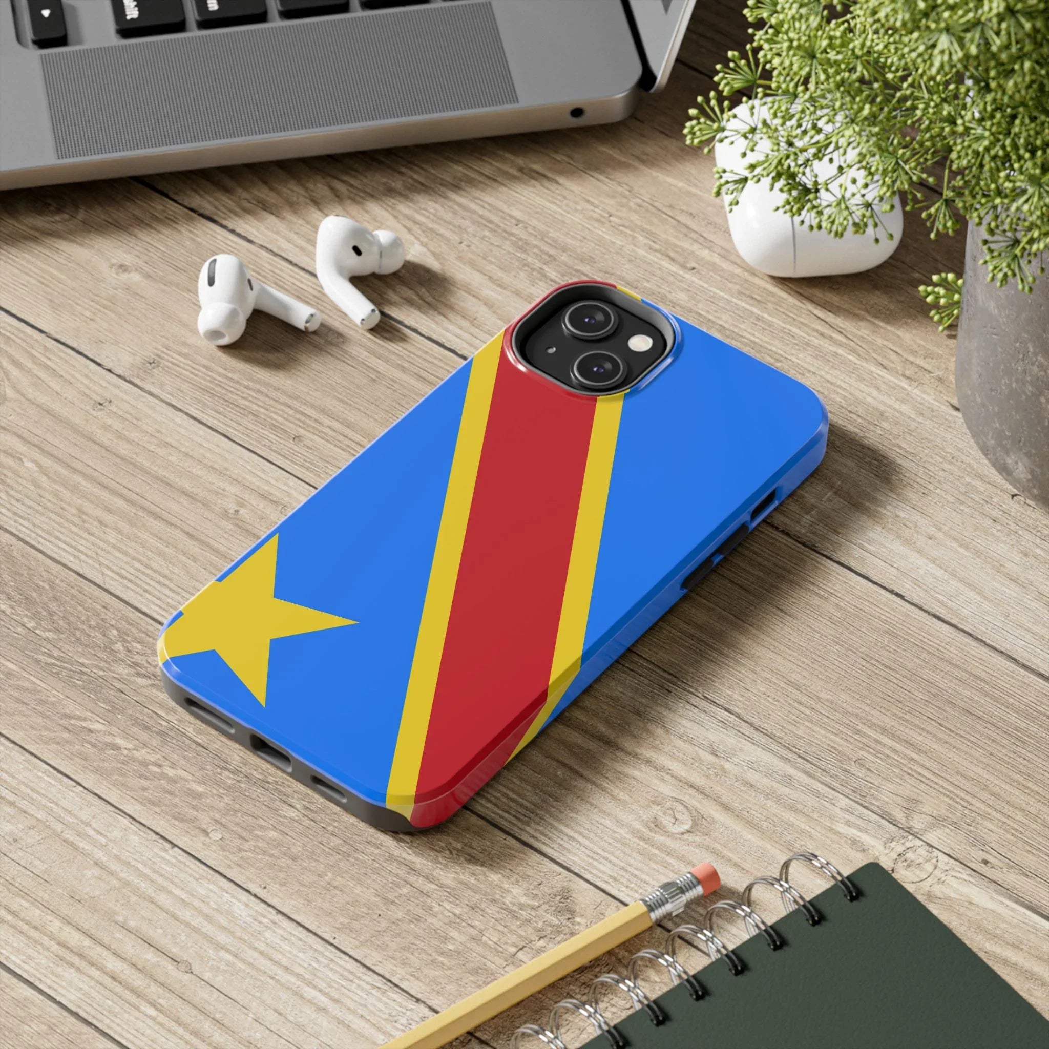 Democratic Republic of Congo Flag Tough Phone Case — Durable Protective Cover - DiwaKi