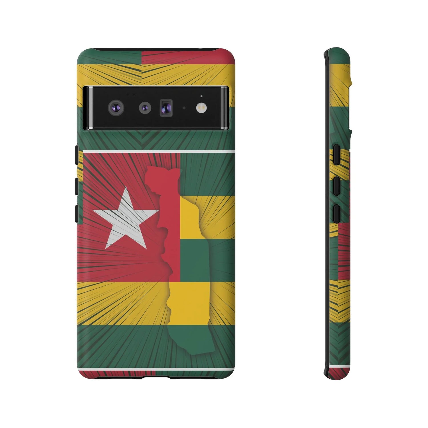 Togo Flag Tough Phone Case – Protective Stripe Design - DiwaKi