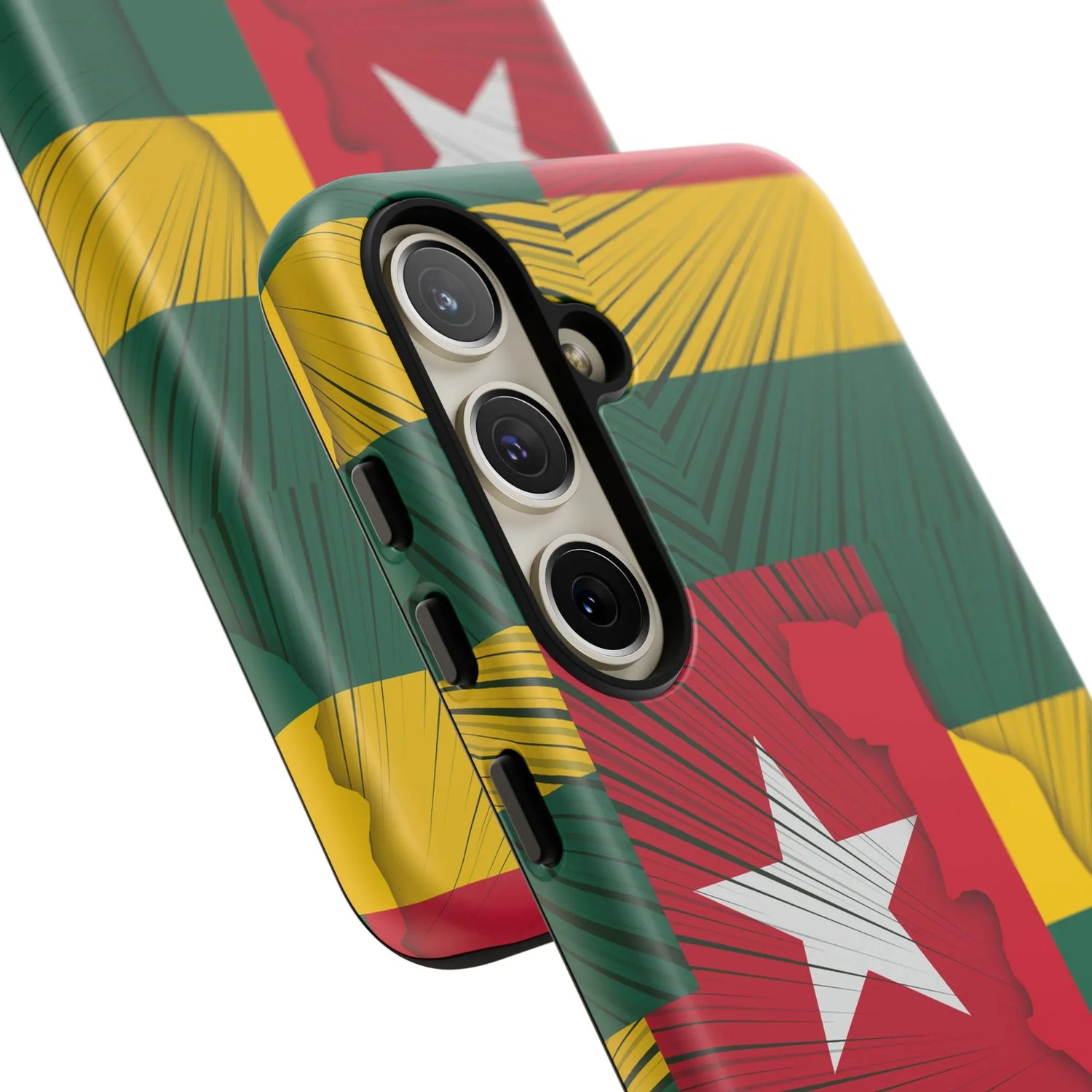 Togo Flag Tough Phone Case – Protective Stripe Design - DiwaKi