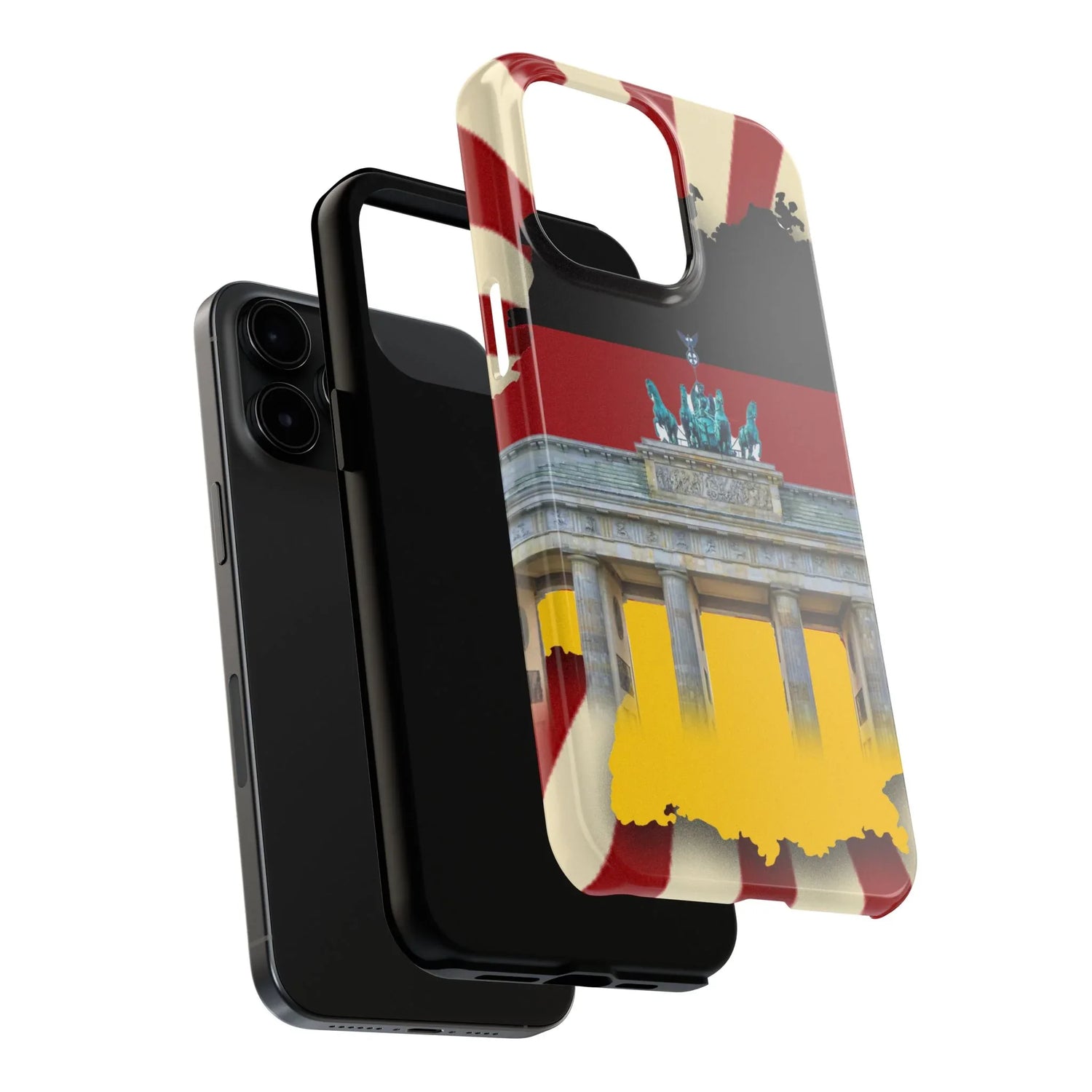 German Flag Brandenburger Gate Tough Phone Case – Berlin Landmark Protective Cover - DiwaKi