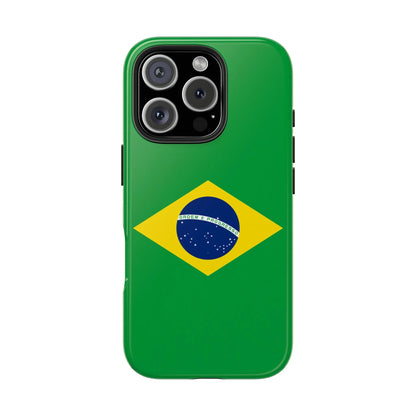 Brazil Flag Tough Phone Case — Protective Patriotic Phone Cover - DiwaKi
