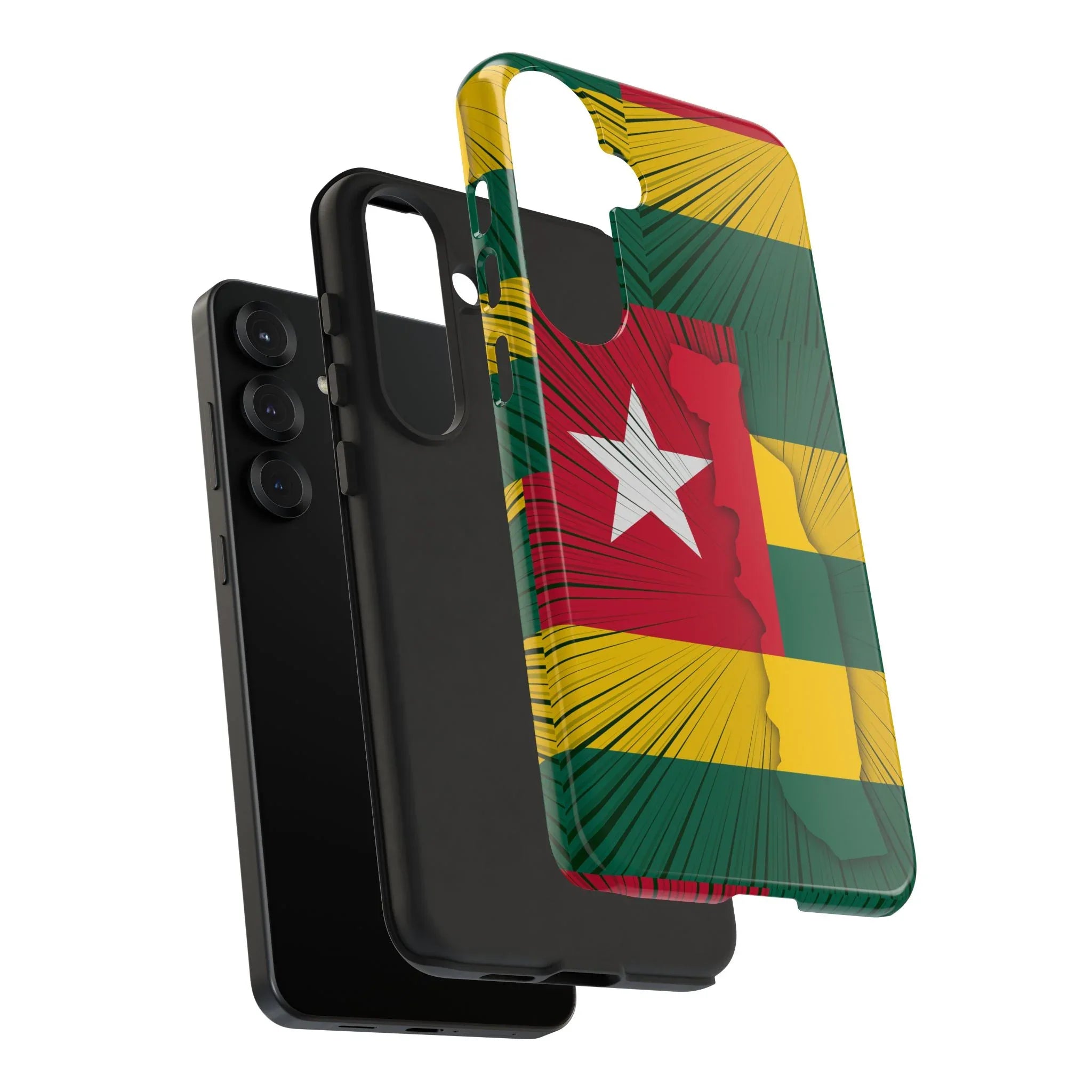 Togo Flag Tough Phone Case – Protective Stripe Design - DiwaKi