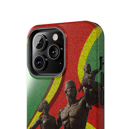 Senegal Tough Phone Case — Liberation Monument Retro Red, Green &amp; Yellow Design - DiwaKi