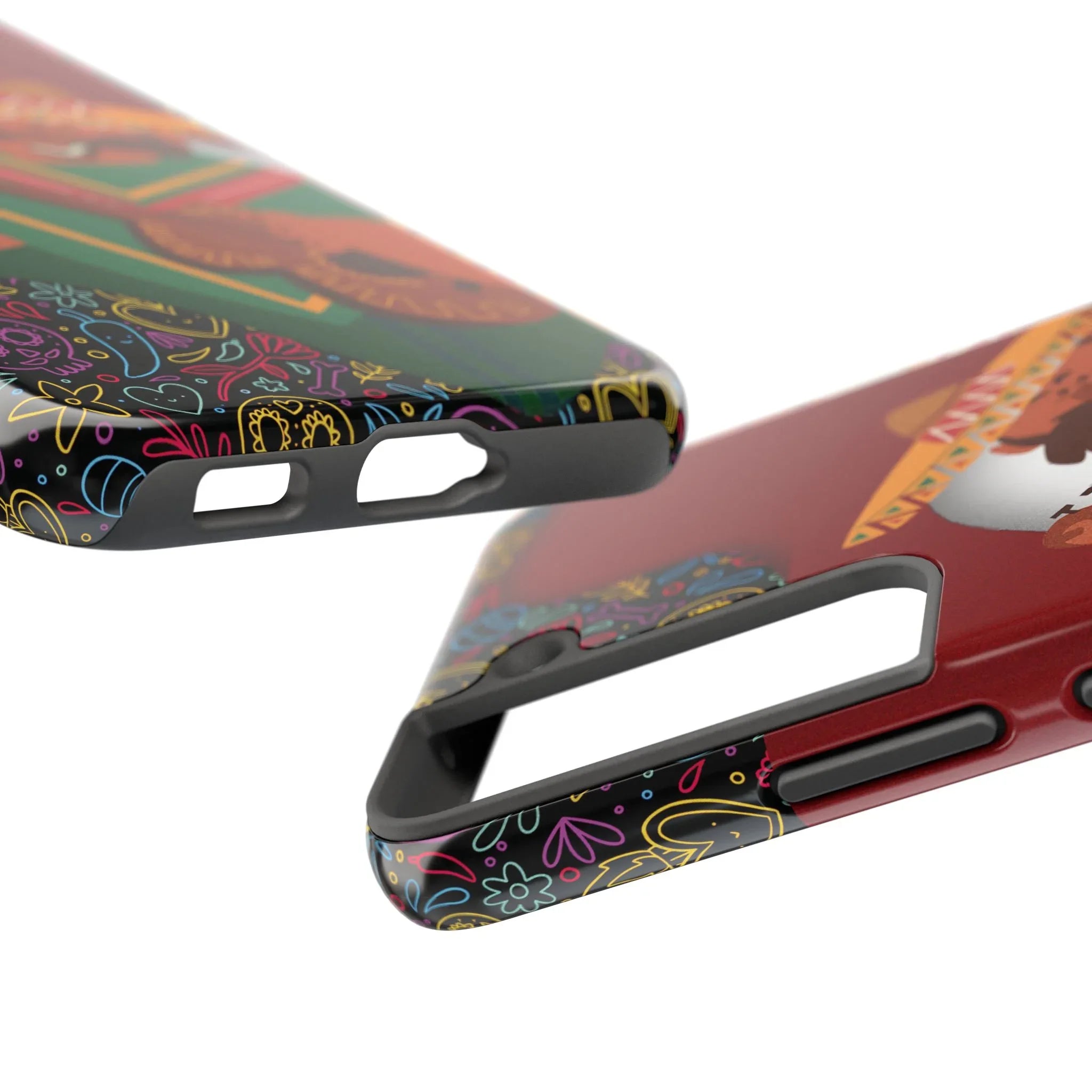 Mexico Mariachi Guitarist Tough Phone Case — Colorful Mexican Folk Art iPhone Cover - DiwaKi