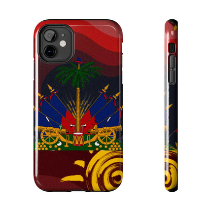 Haiti Coat of Arms Tough Phone Case — Patriotic Haitian Flag Protective Cover - DiwaKi