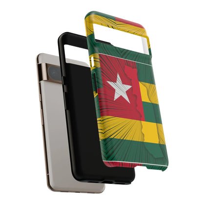 Togo Flag Tough Phone Case – Protective Stripe Design - DiwaKi