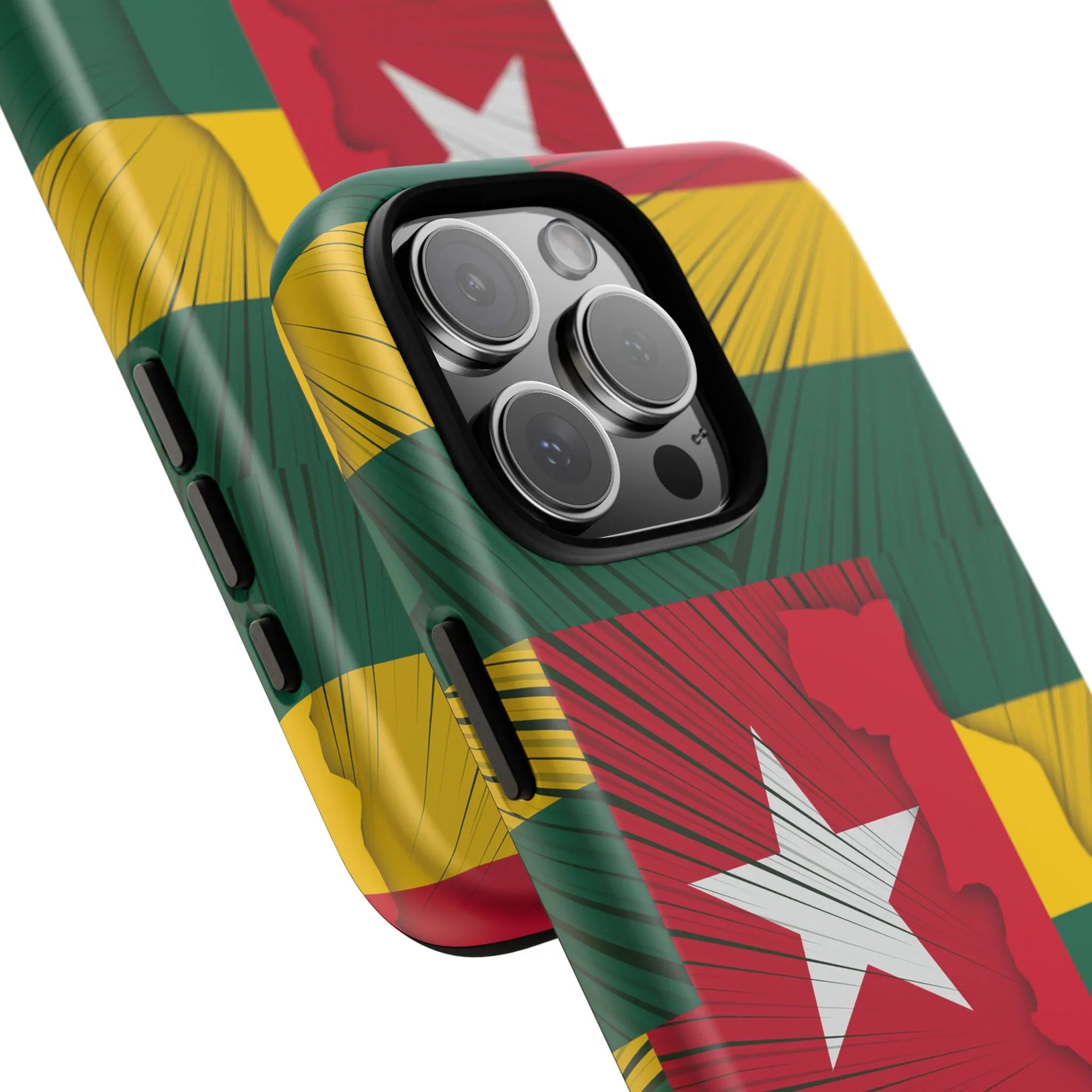 Togo Flag Tough Phone Case – Protective Stripe Design - DiwaKi