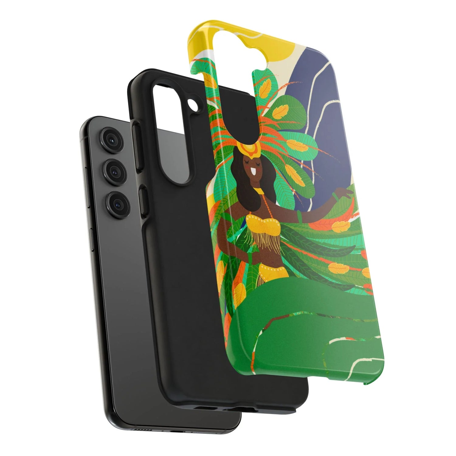 Brazil carnival Tough Phone Case — Statue of Liberty &amp; American Flag Design - DiwaKi