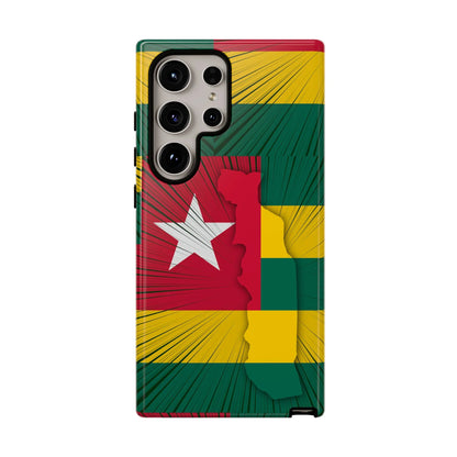 Togo Flag Tough Phone Case – Protective Stripe Design - DiwaKi