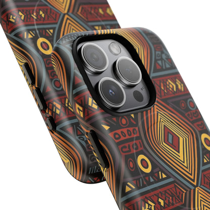 Tribal Geometric Tough Magnetic Phone Case - DiwaKi