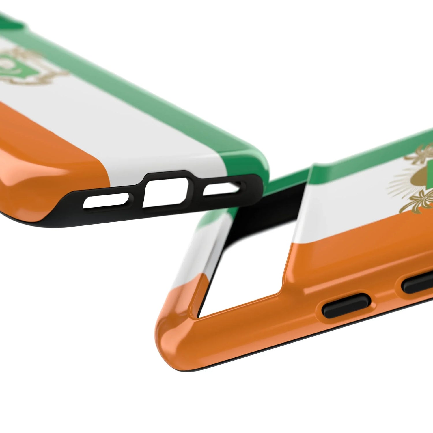 Ivory Coast Flag Tough Phone Case — Orange White Green Shield Crest - DiwaKi