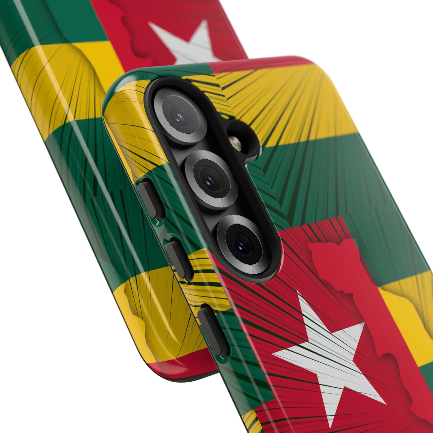 Togo Flag Tough Phone Case – Protective Stripe Design - DiwaKi
