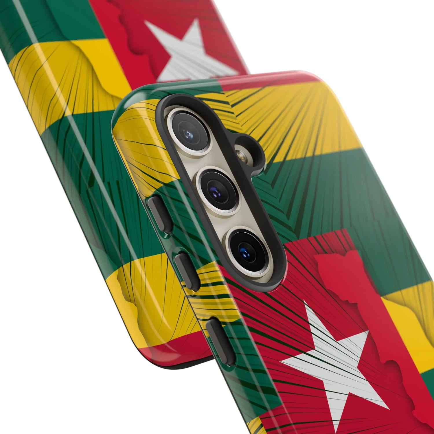 Togo Flag Tough Phone Case – Protective Stripe Design - DiwaKi