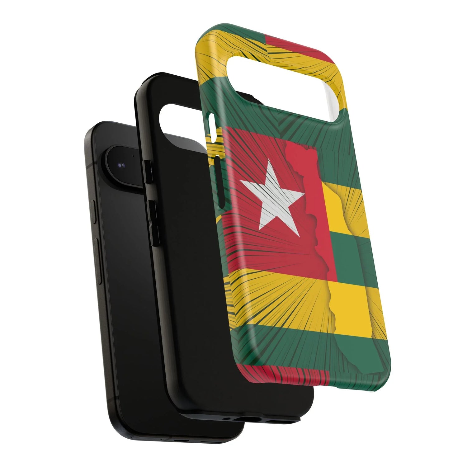 Togo Flag Tough Phone Case – Protective Stripe Design - DiwaKi
