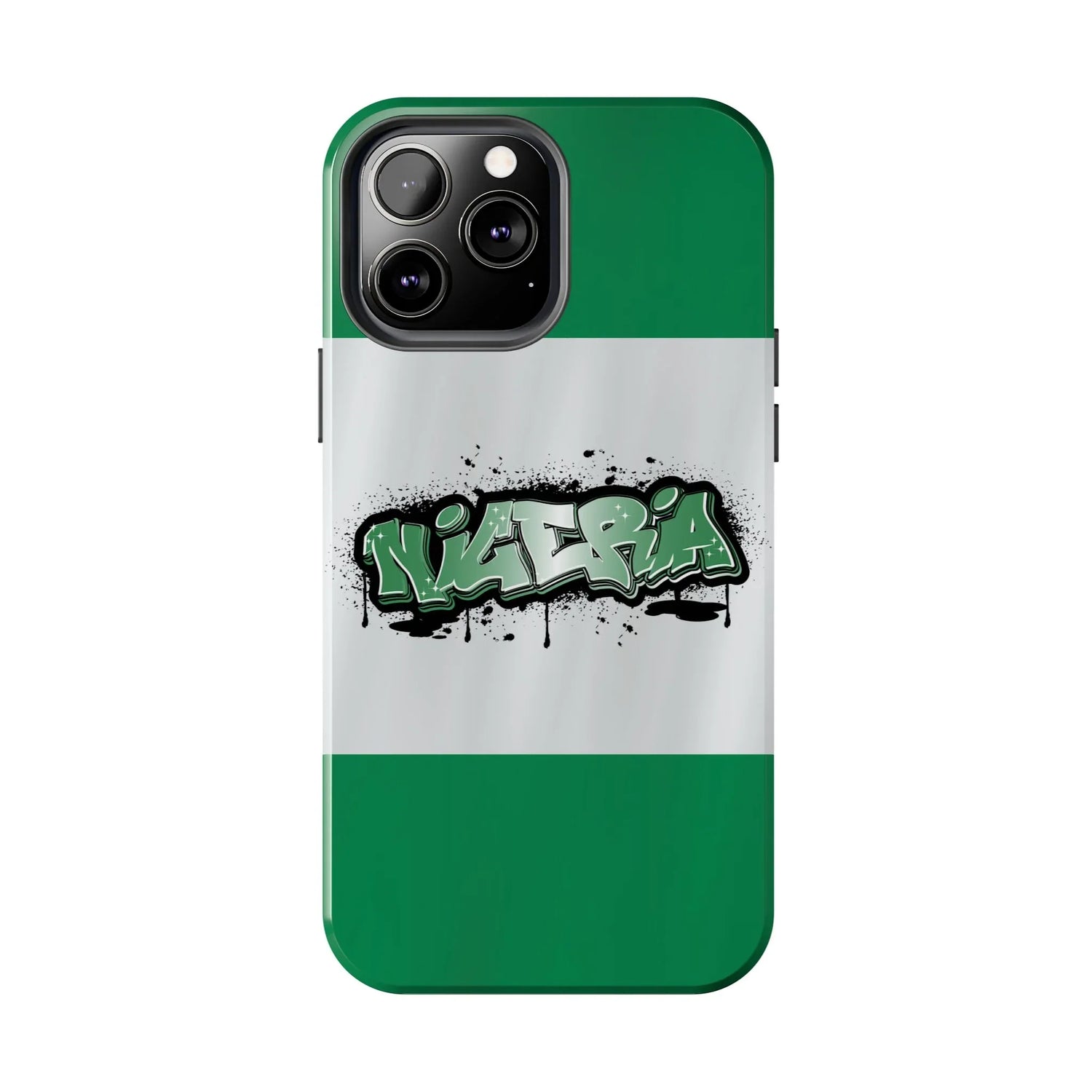 Tough Phone Case — Nigeria Flag Graffiti Design - DiwaKi
