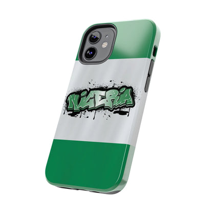Tough Phone Case — Nigeria Flag Graffiti Design - DiwaKi