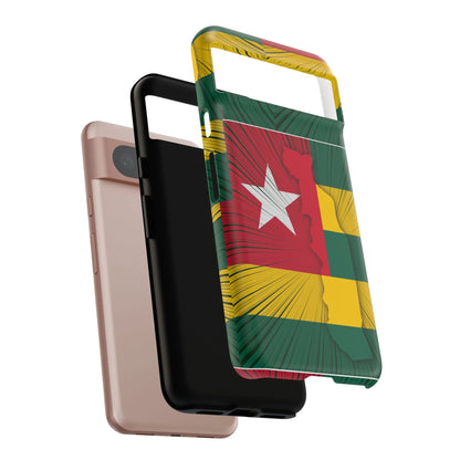 Togo Flag Tough Phone Case – Protective Stripe Design - DiwaKi