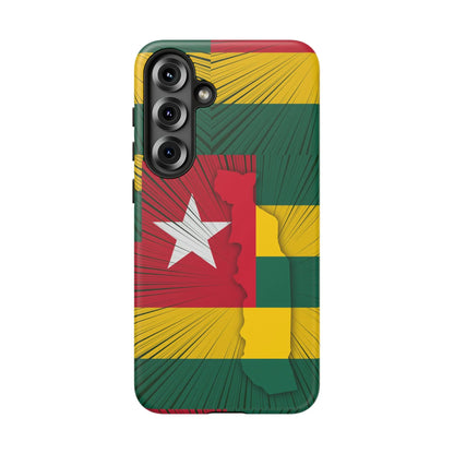Togo Flag Tough Phone Case – Protective Stripe Design - DiwaKi