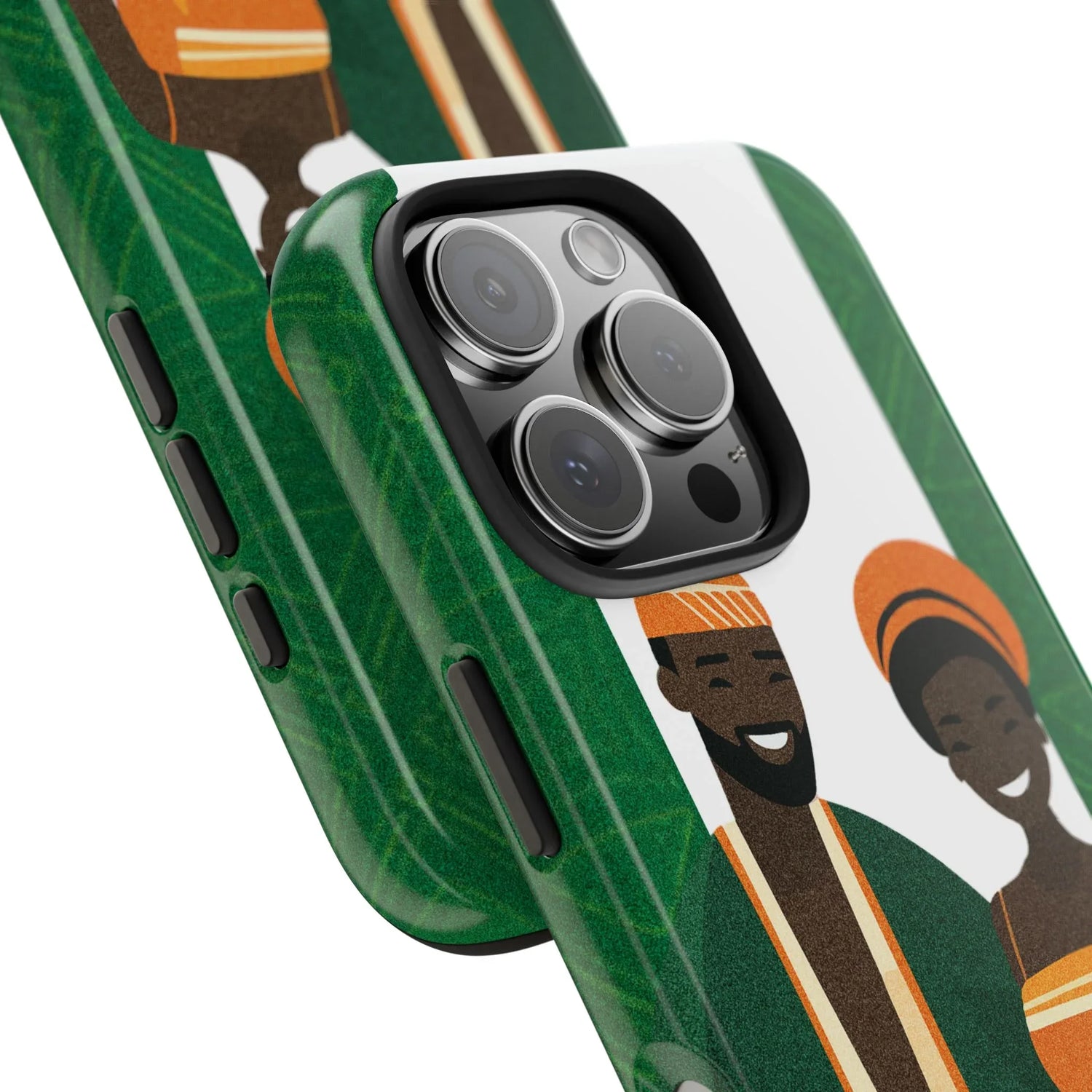 Tough Phone Case — Afrocentric Nigerian Couple Illustration, Protective Hard-Shell Phone Cover - DiwaKi