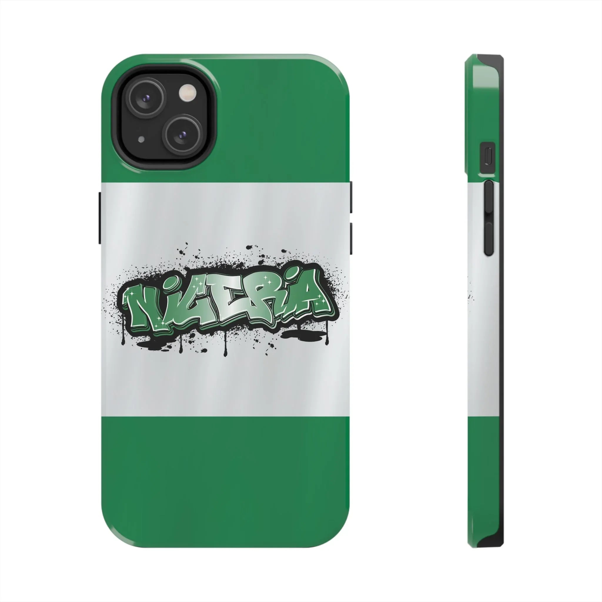 Tough Phone Case — Nigeria Flag Graffiti Design - DiwaKi
