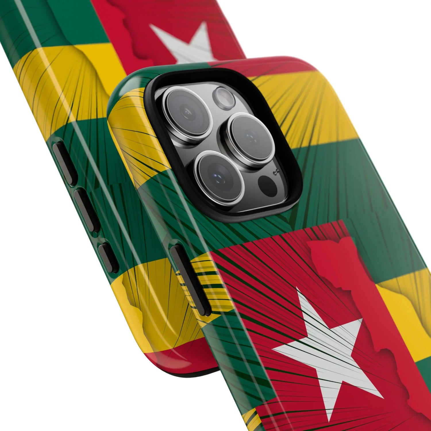 Togo Flag Tough Phone Case – Protective Stripe Design - DiwaKi