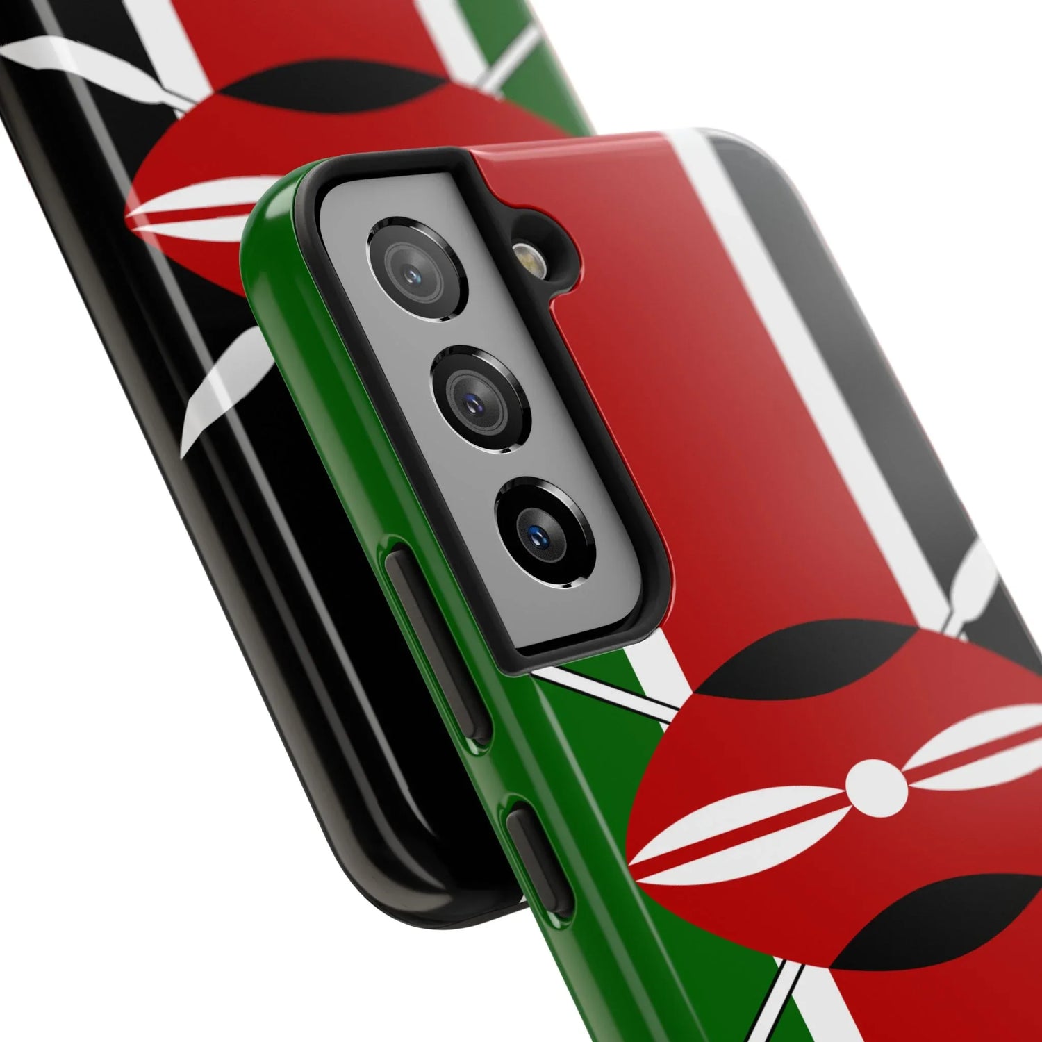 Kenya Flag Tough Phone Case — Protective Tribal Shield Design - DiwaKi