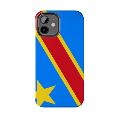 Democratic Republic of Congo Flag Tough Phone Case — Durable Protective Cover - DiwaKi