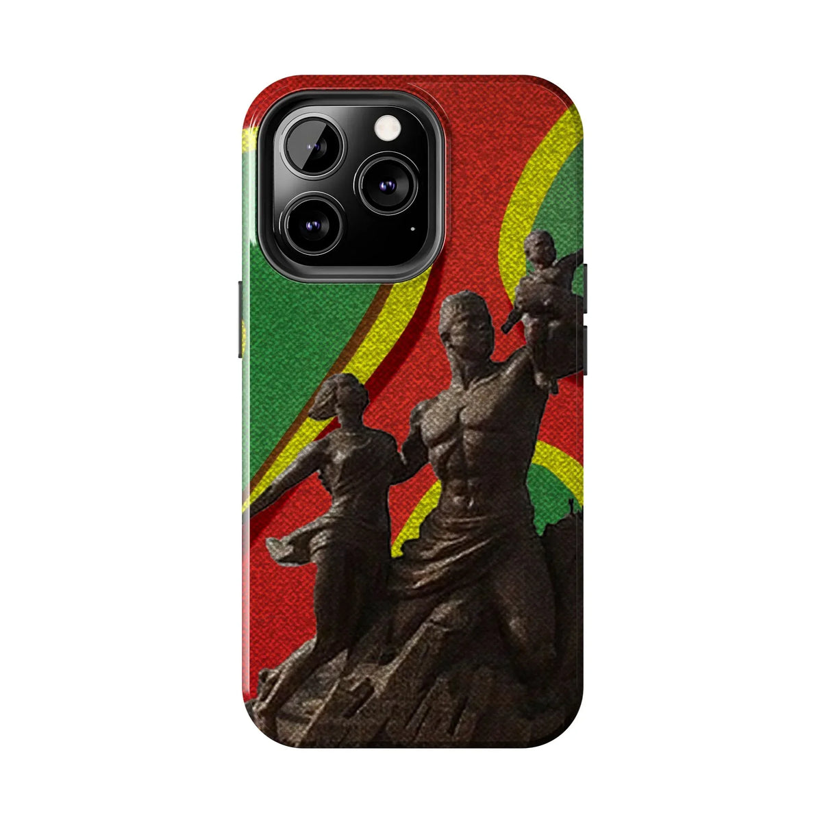 Senegal Tough Phone Case — Liberation Monument Retro Red, Green &amp; Yellow Design - DiwaKi