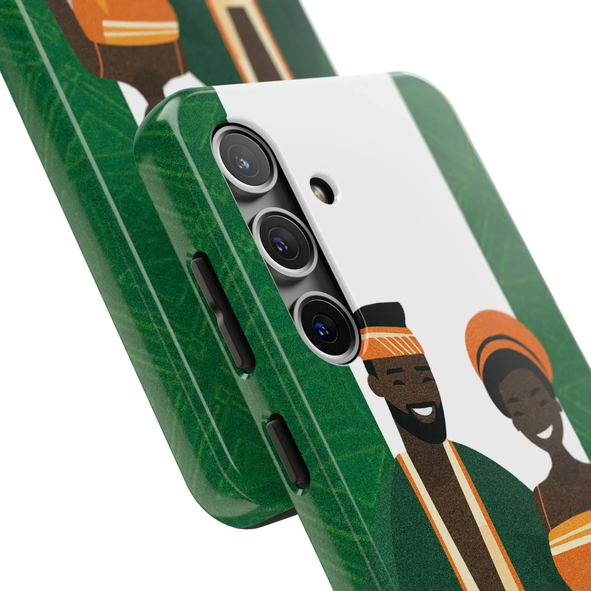 Tough Phone Case — Afrocentric Nigerian Couple Illustration, Protective Hard-Shell Phone Cover - DiwaKi