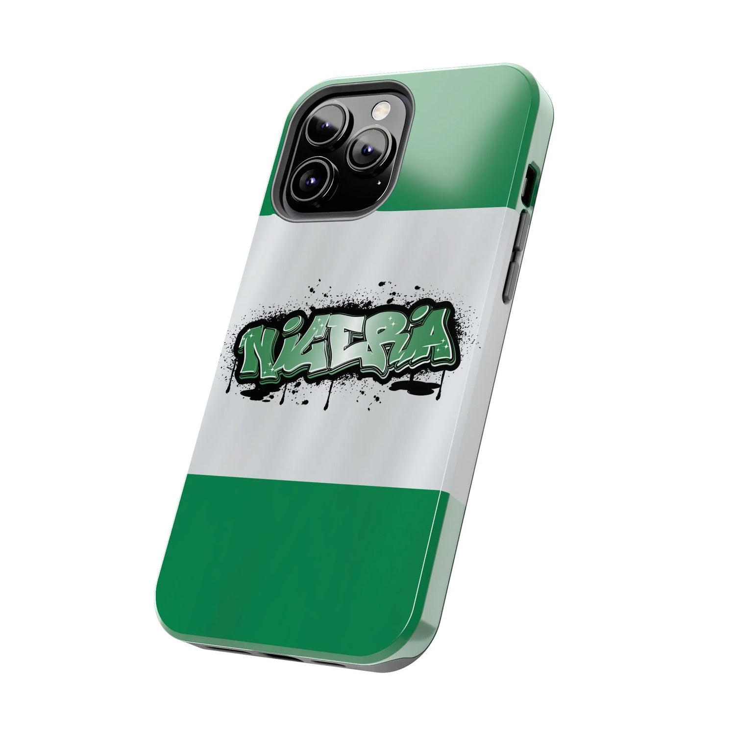 Tough Phone Case — Nigeria Flag Graffiti Design - DiwaKi