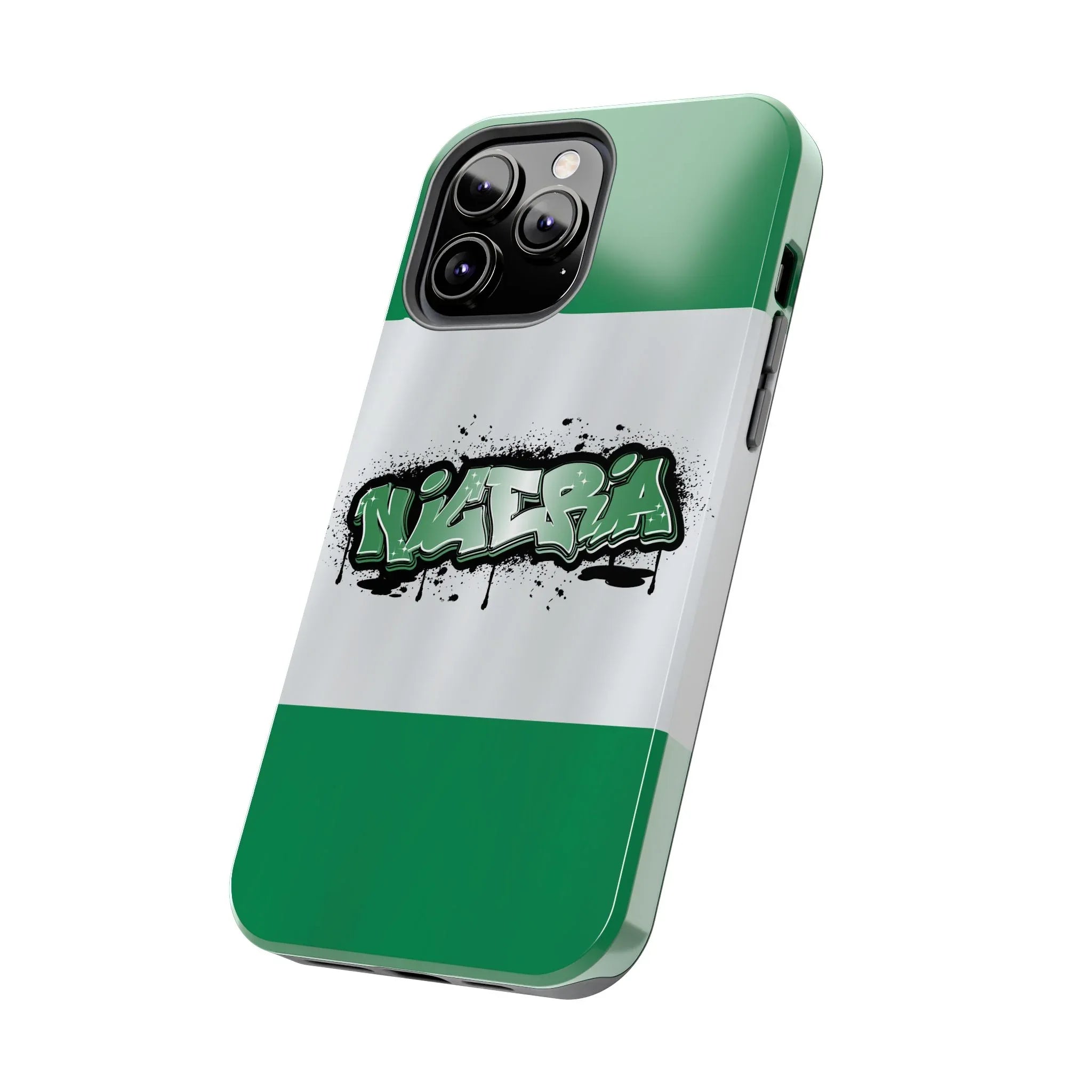 Tough Phone Case — Nigeria Flag Graffiti Design - DiwaKi