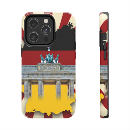 German Flag Brandenburger Gate Tough Phone Case – Berlin Landmark Protective Cover - DiwaKi