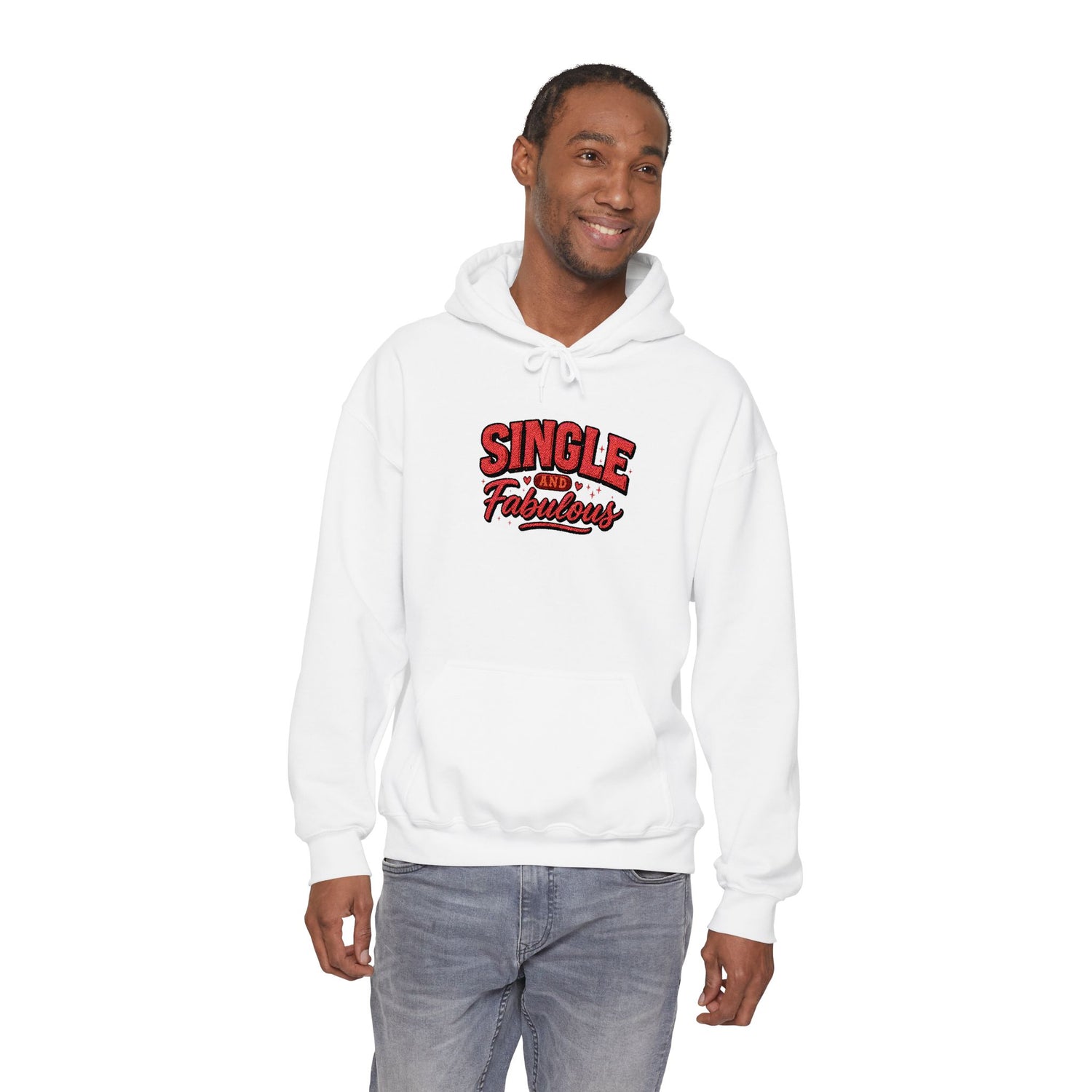 Single &amp; Fabulous Hoodie — Funny Valentine’s Day Graphic Sweatshirt