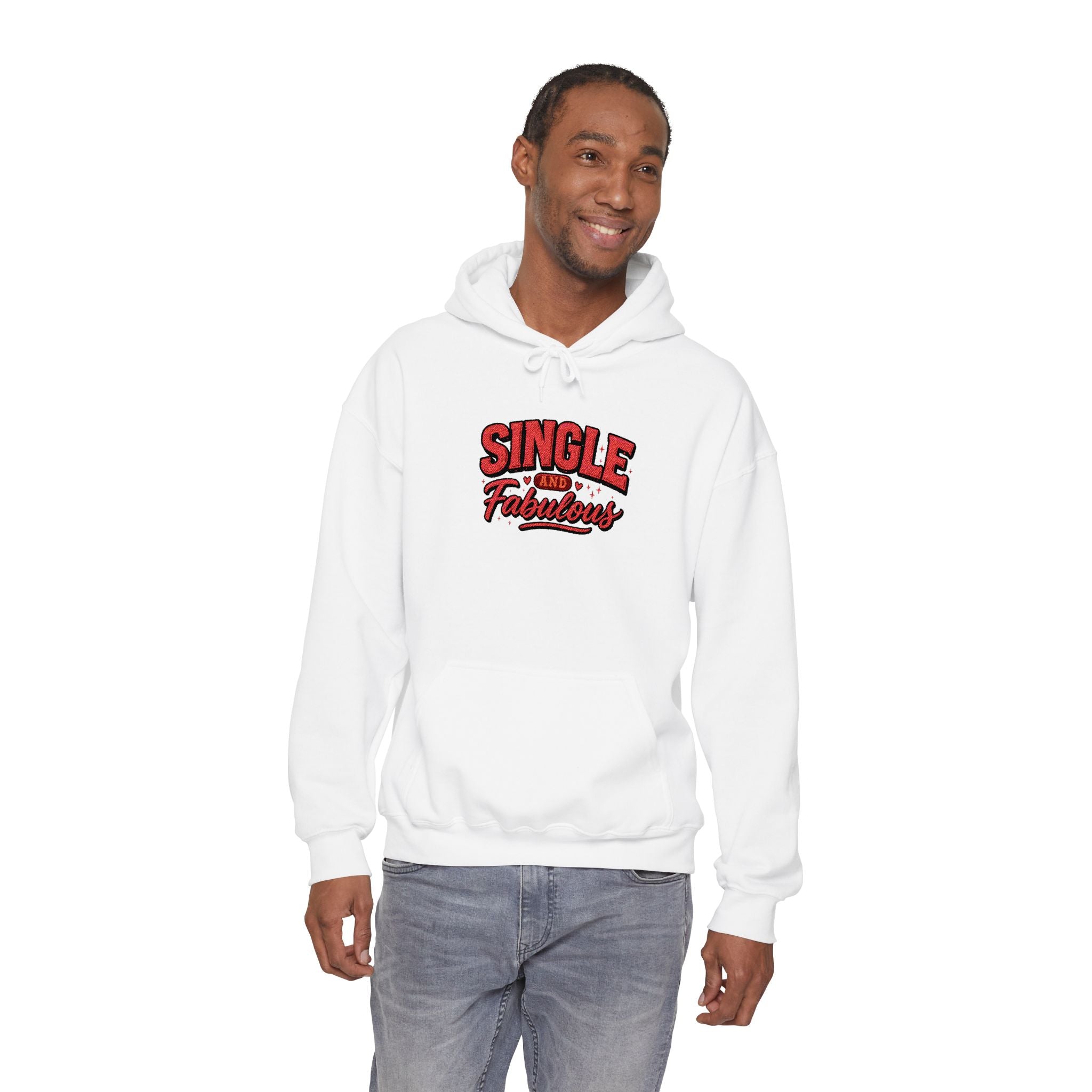 Single &amp; Fabulous Hoodie — Funny Valentine’s Day Graphic Sweatshirt