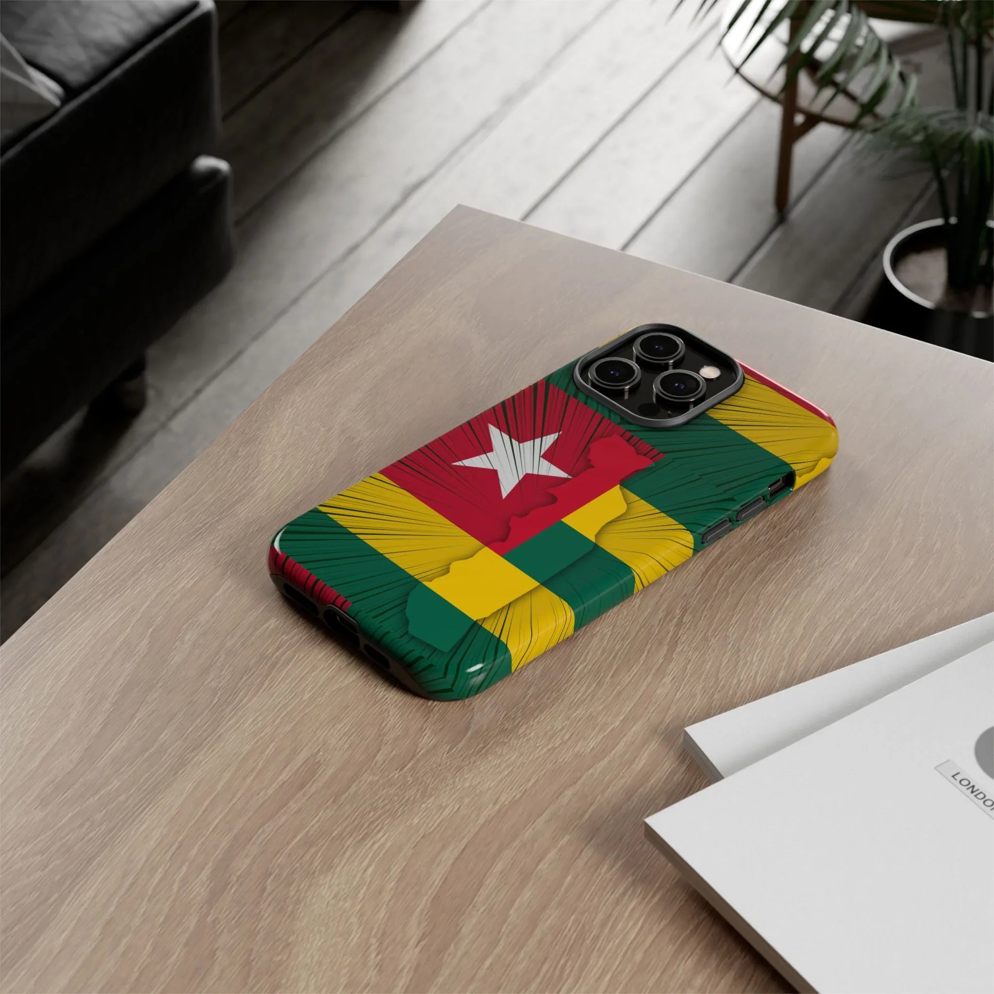 Togo Flag Tough Phone Case – Protective Stripe Design - DiwaKi