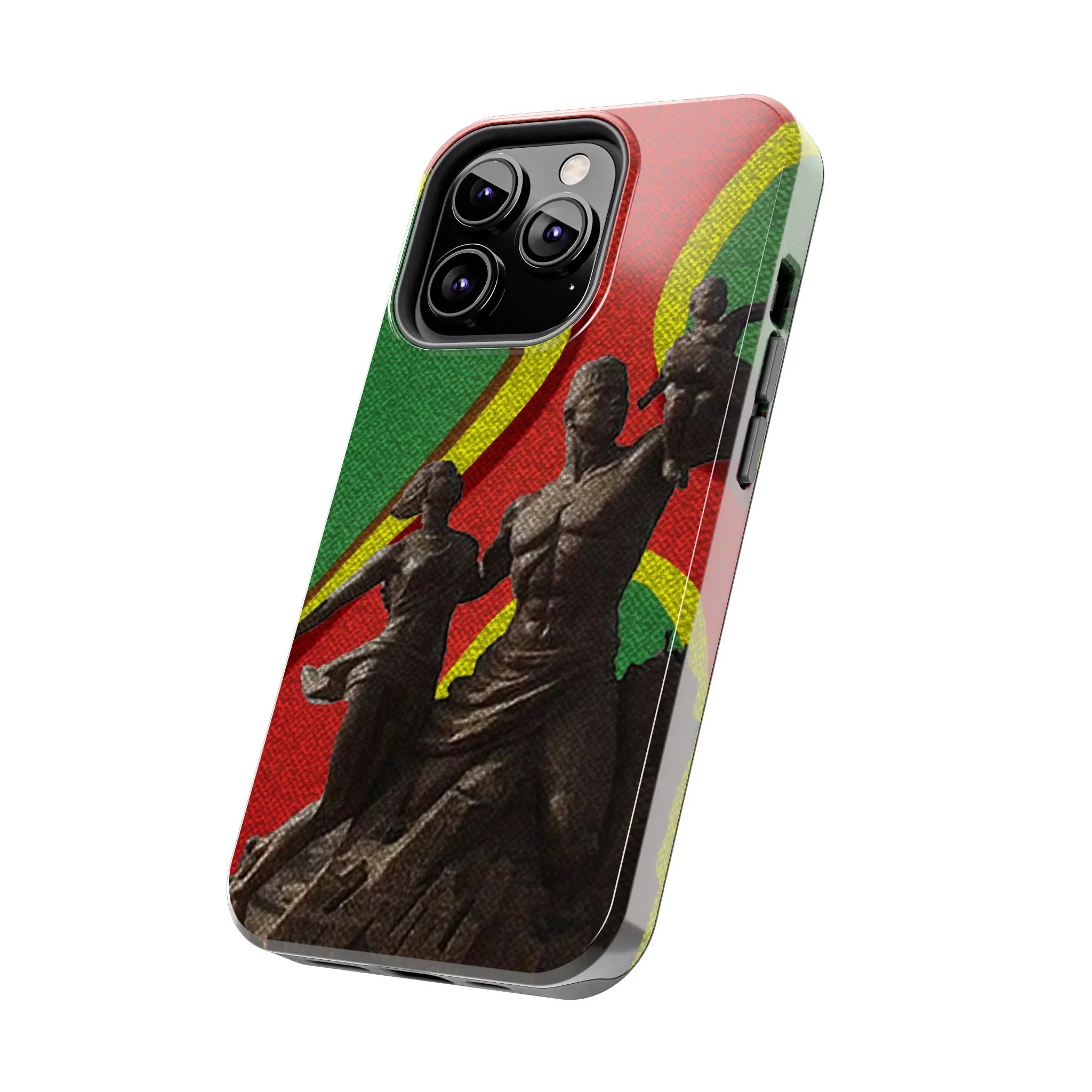 Senegal Tough Phone Case — Liberation Monument Retro Red, Green &amp; Yellow Design - DiwaKi
