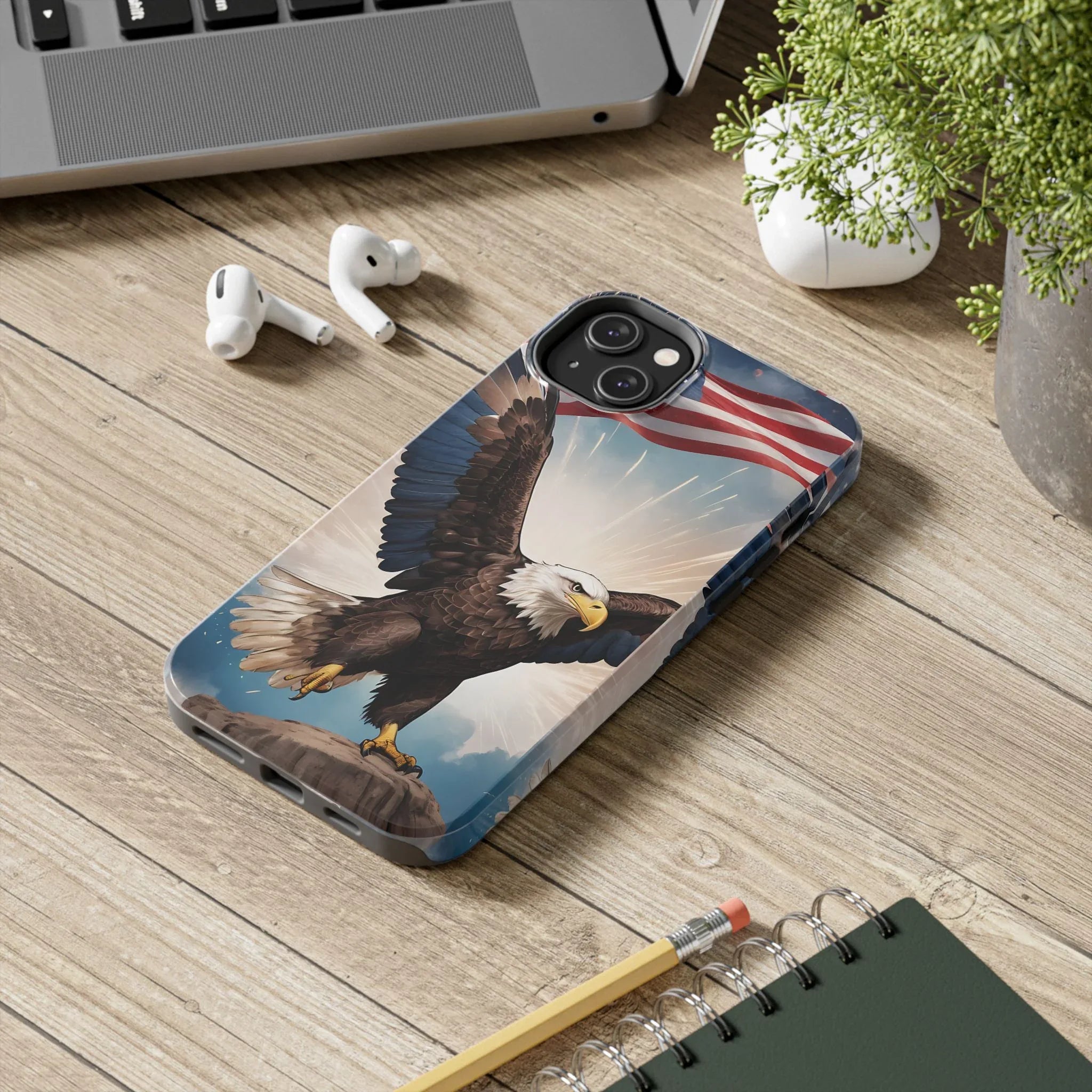 Majestic Eagle Flag Phone Case - DiwaKi