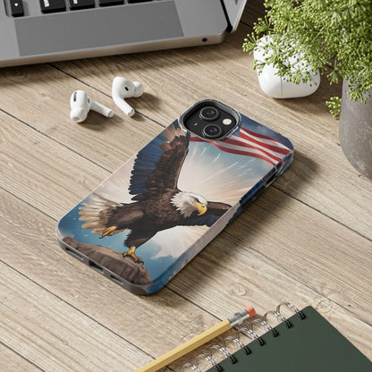 Majestic Eagle Flag Phone Case - DiwaKi
