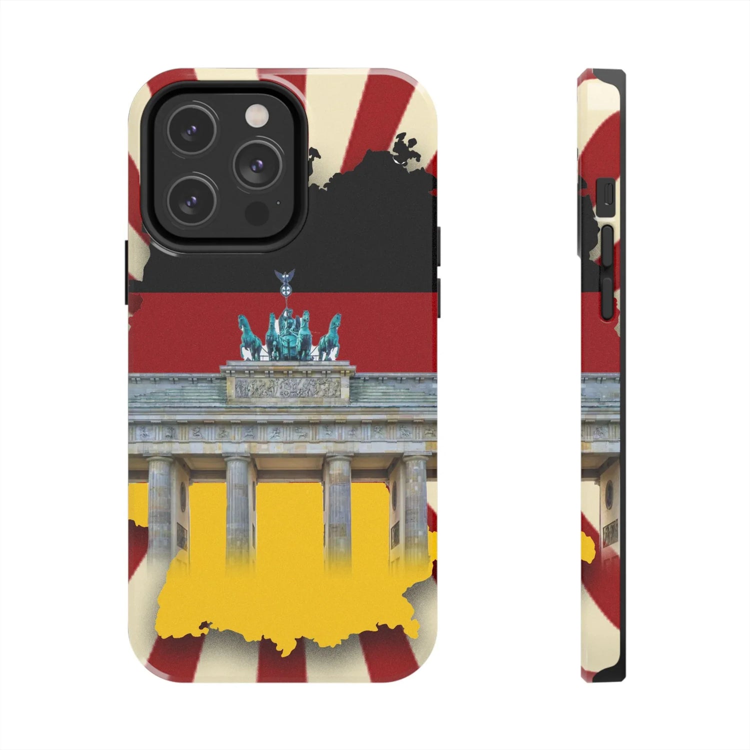 German Flag Brandenburger Gate Tough Phone Case – Berlin Landmark Protective Cover - DiwaKi